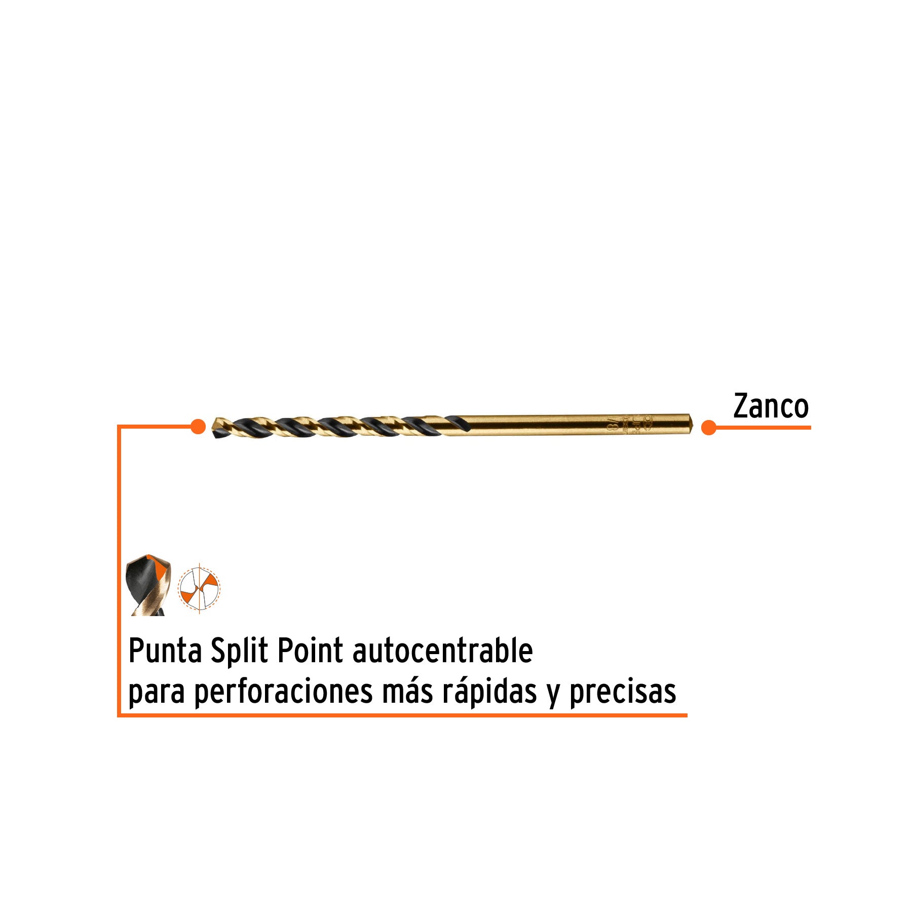 Broca de alta velocidad 1/8" en blister