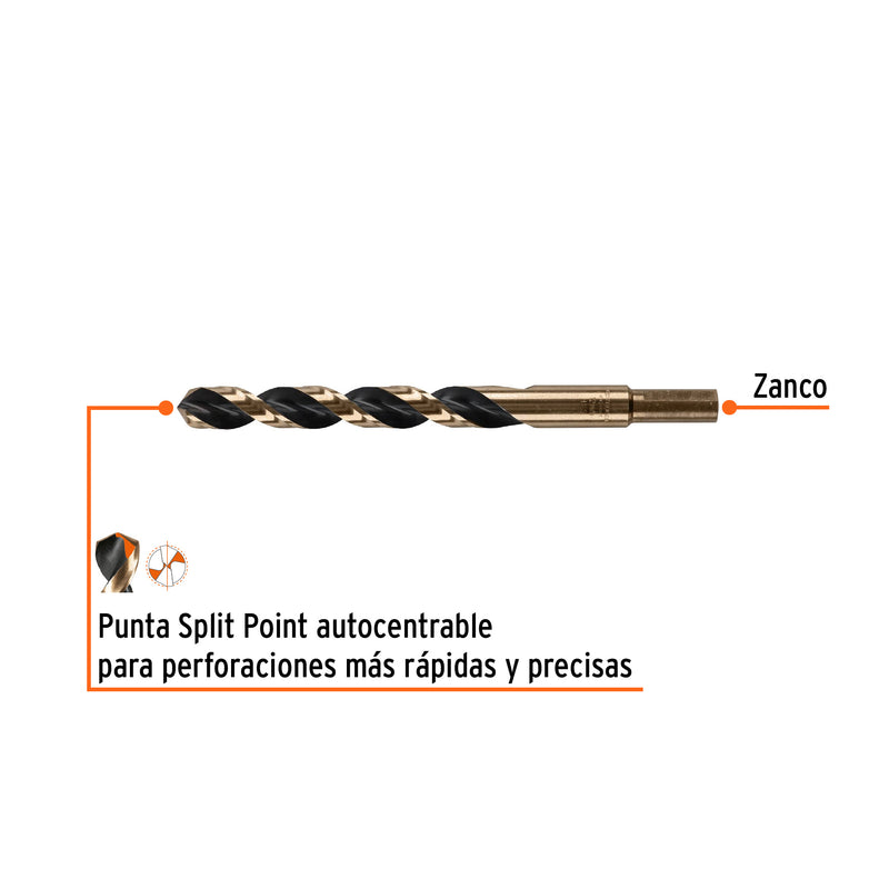 Broca HSS 12.0 mm Trugold para metal, TRUPER EXPERT