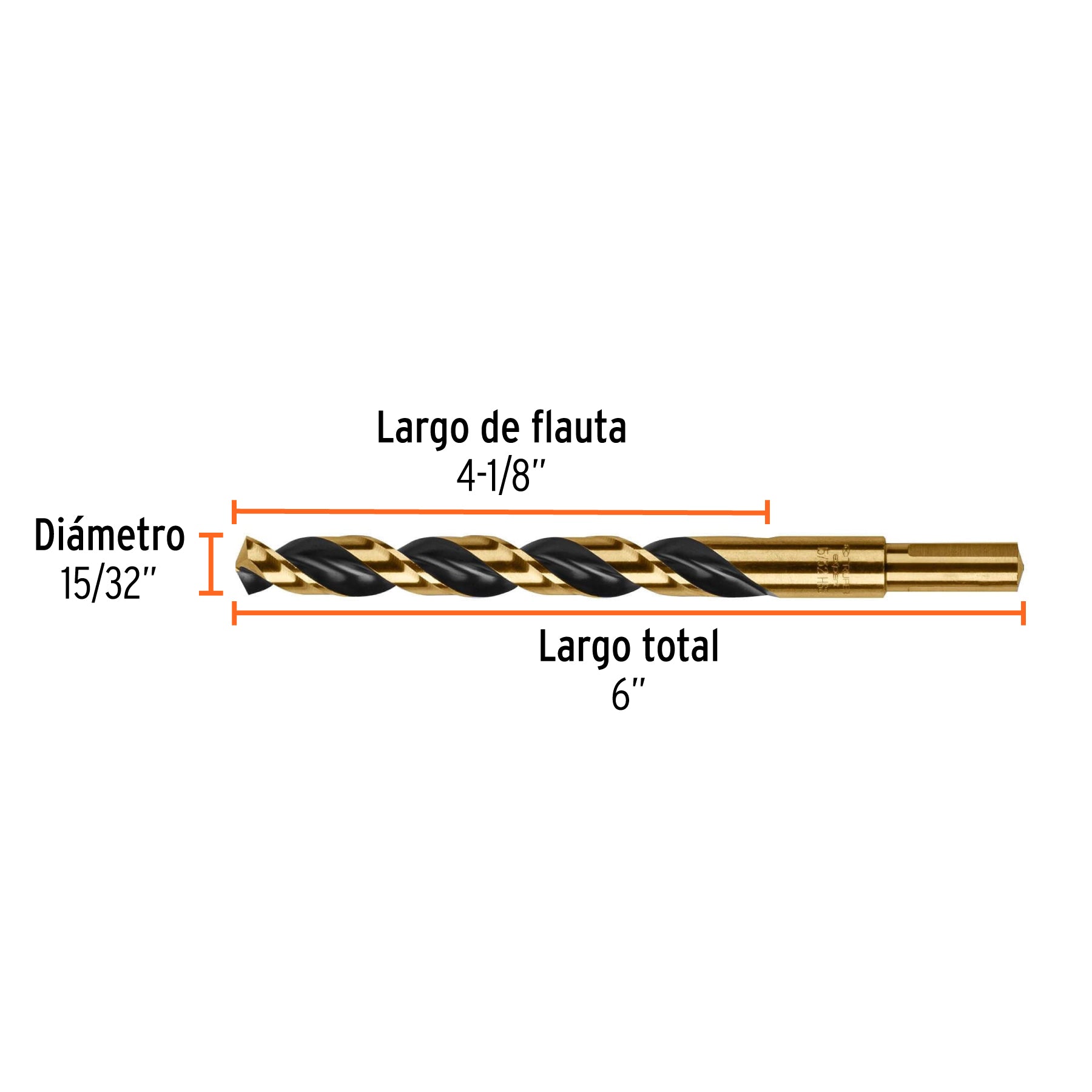 Broca de alta velocidad 15/32"