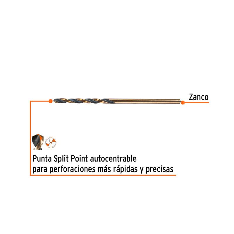 Broca HSS 2.0 mm Trugold para metal, TRUPER EXPERT