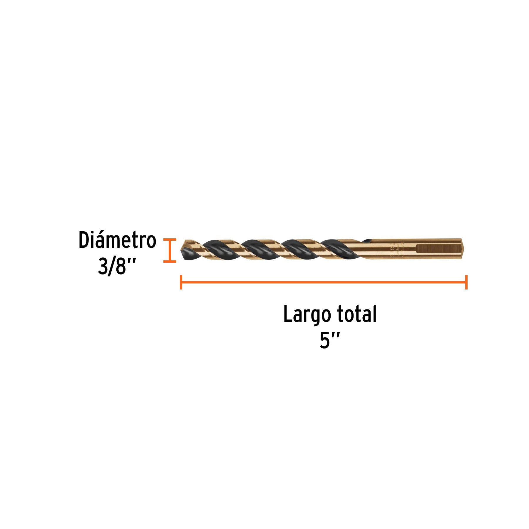 Broca de alta velocidad 3/8" en blister