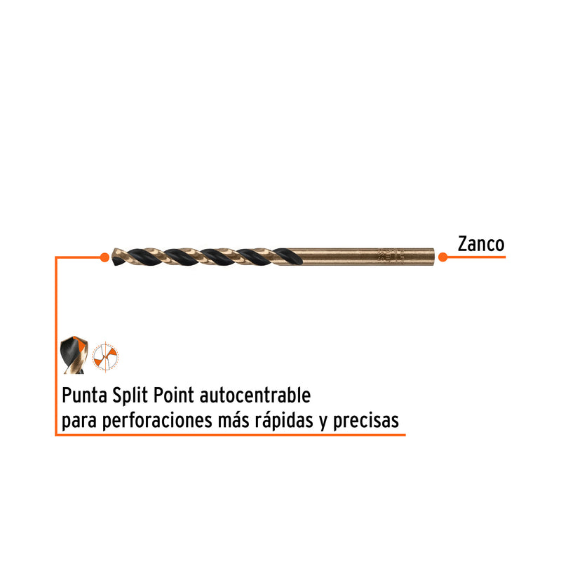 Broca HSS 4.5 mm Trugold para metal, TRUPER EXPERT