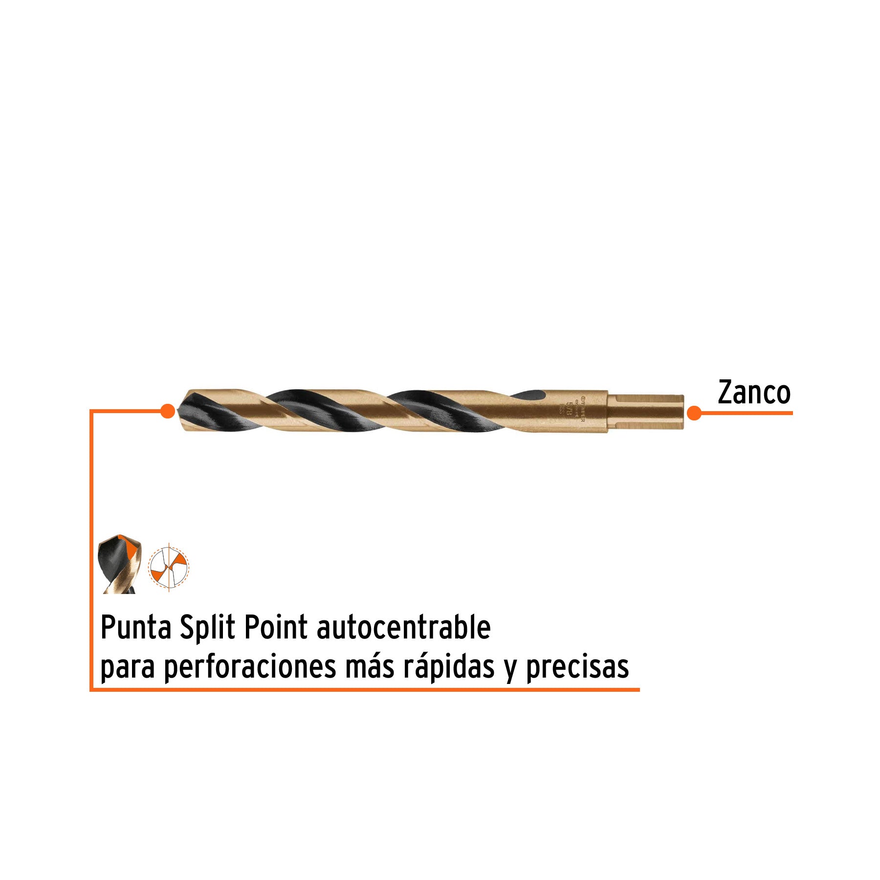 Broca de alta velocidad 5/8" en blister