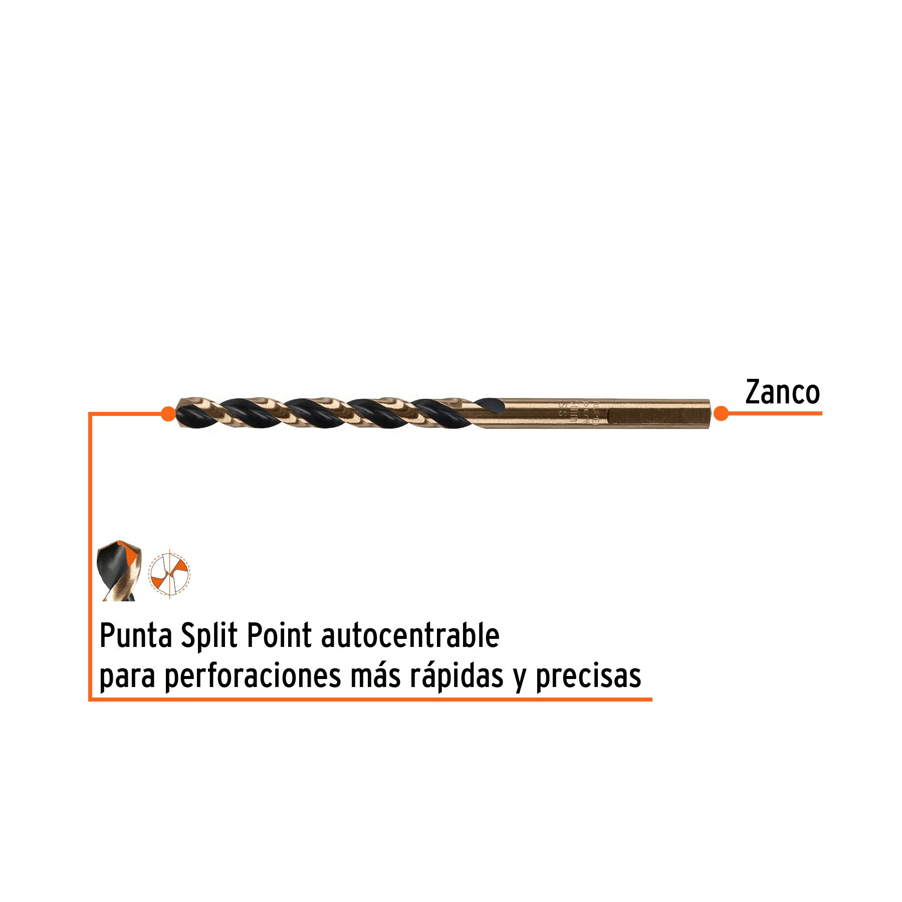 Broca HSS 5.5 mm Trugold para metal, TRUPER EXPERT