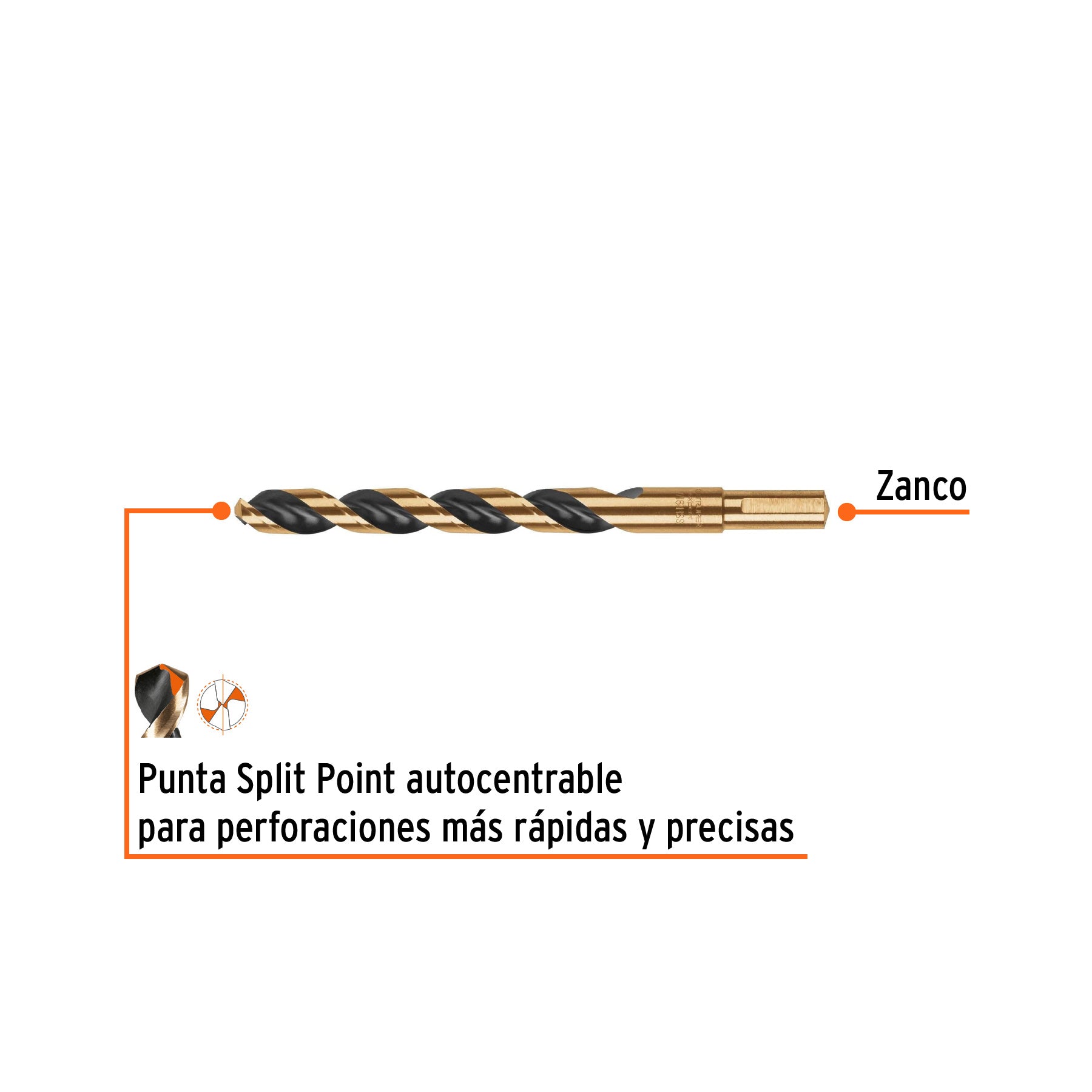 Broca de alta velocidad 7/16" en blister
