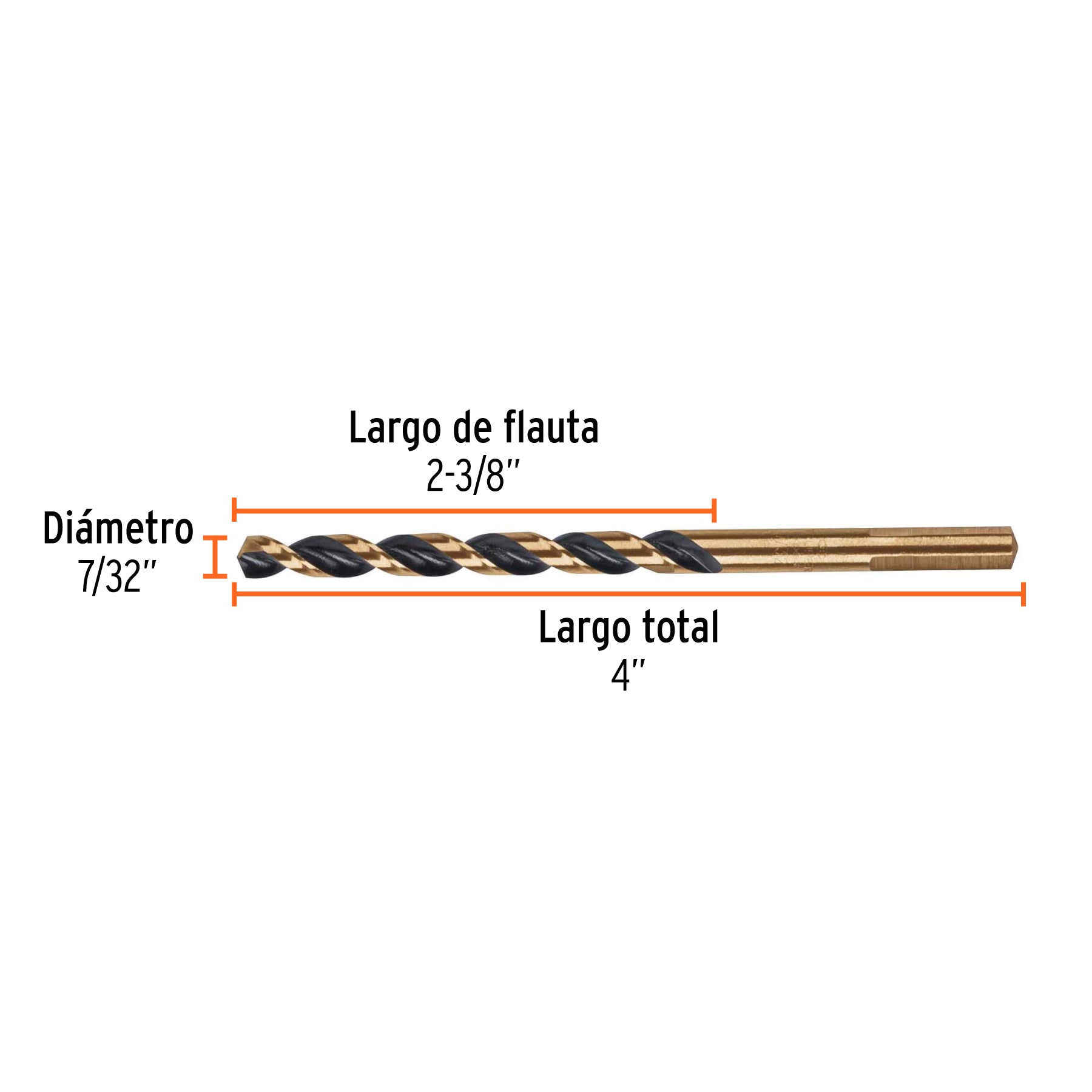 Broca de alta velocidad 7/32"