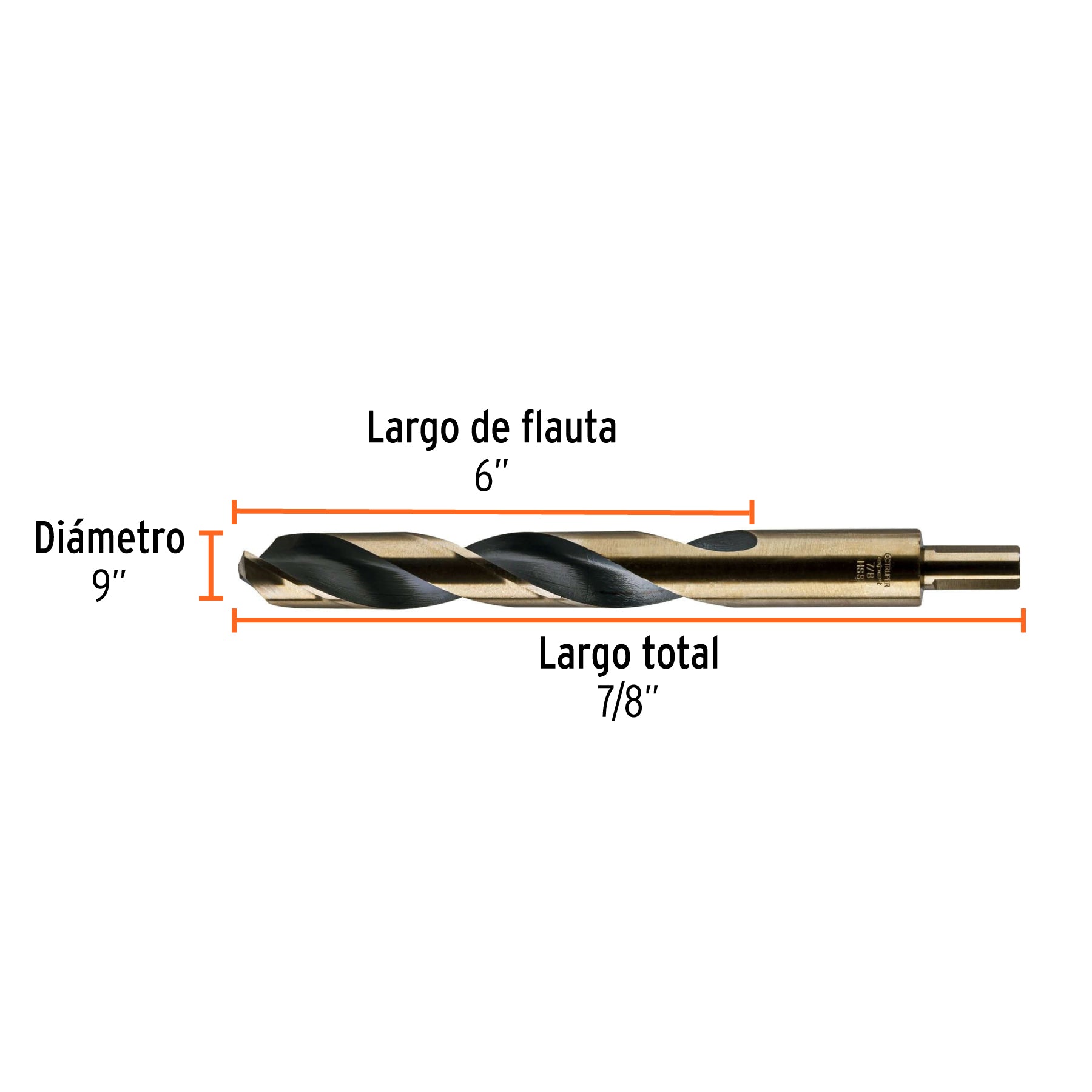 Broca de alta velocidad 7/8"