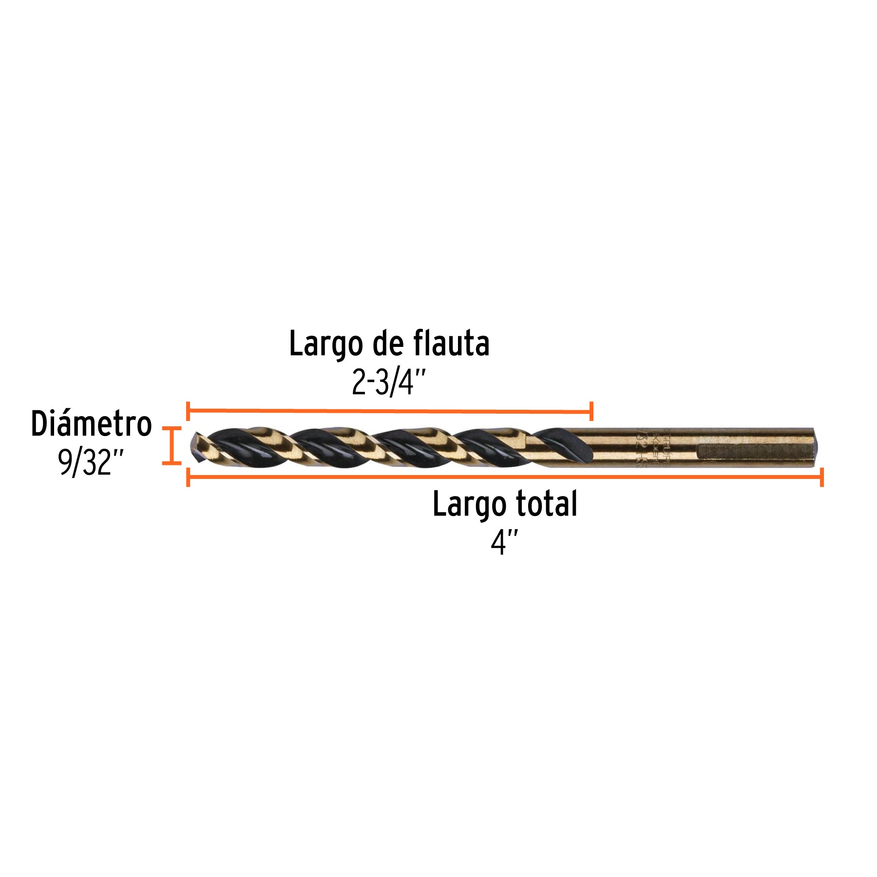 Broca de alta velocidad 9/32"