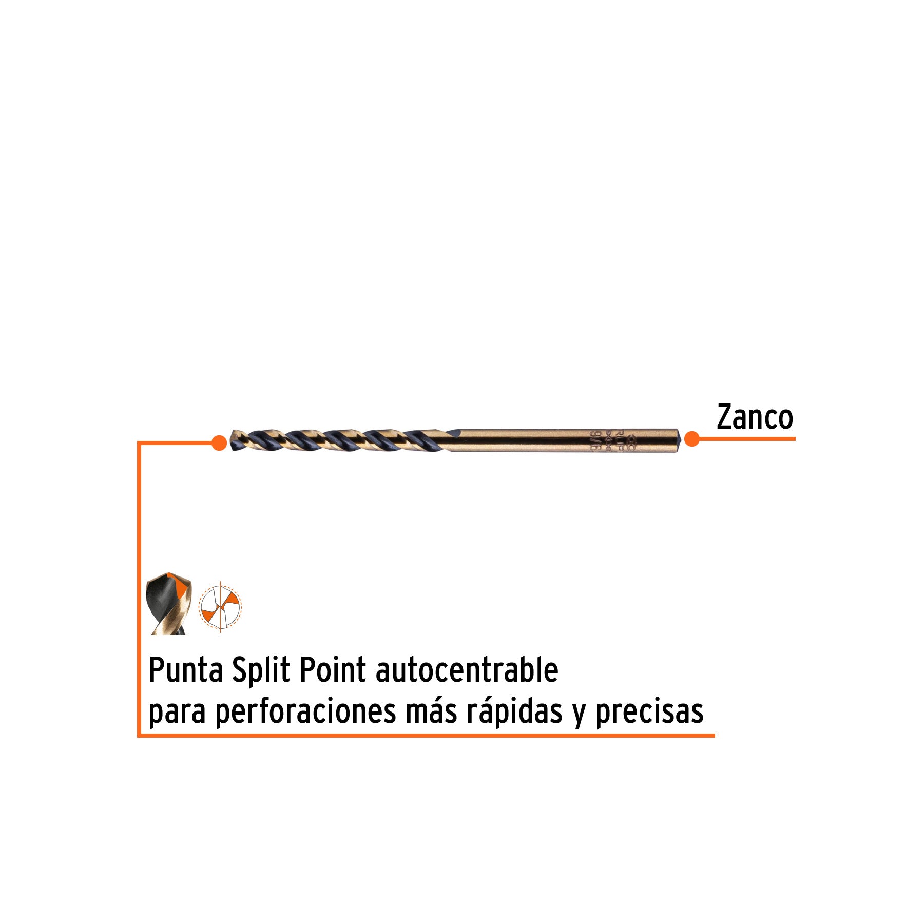Broca de alta velocidad 9/64"