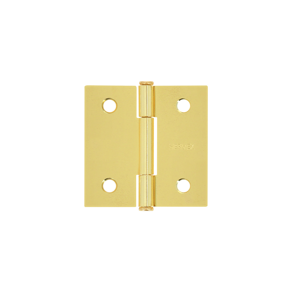 Bisagra cuadrada 2", acero latonado, plana