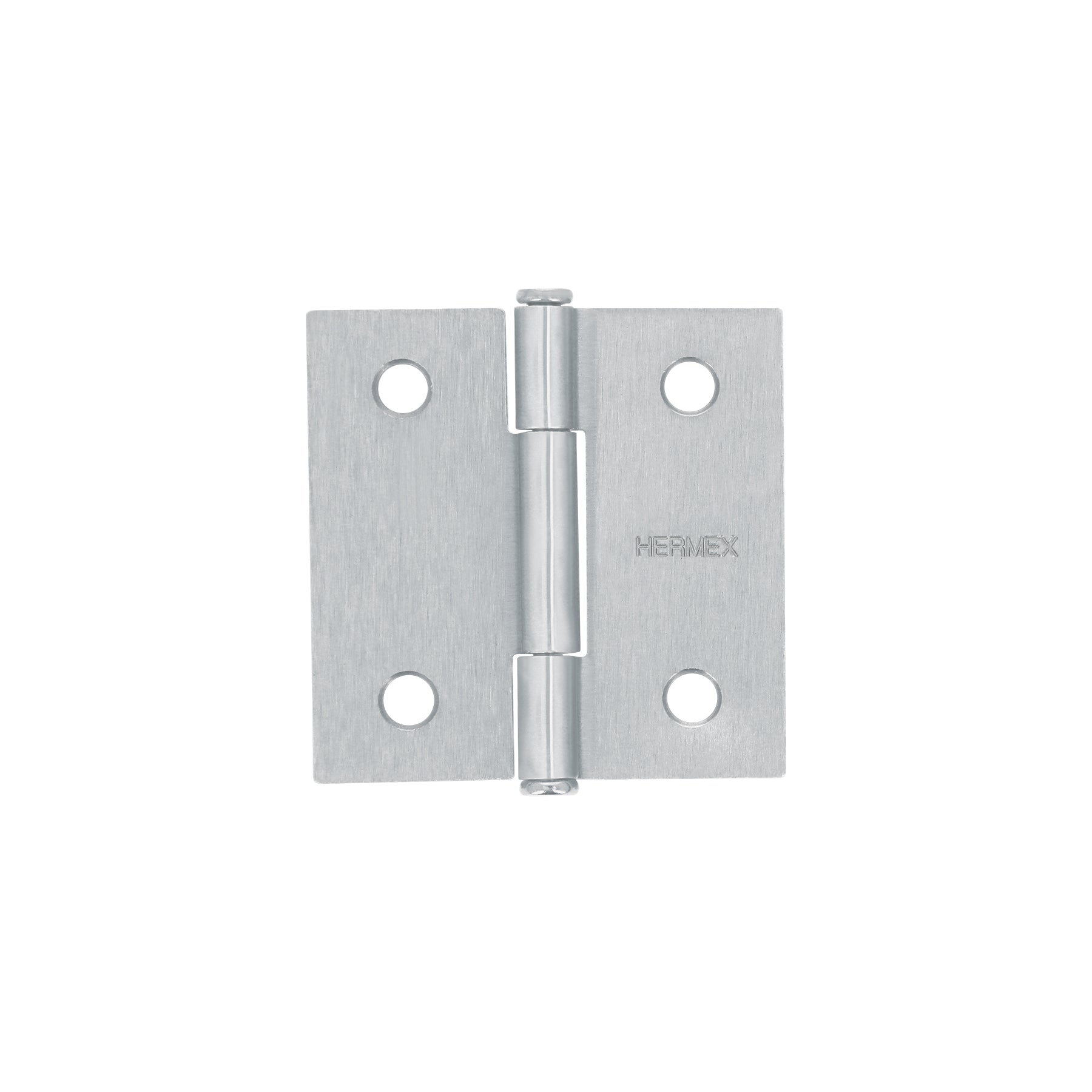 Bisagra cuadrada 2", acero cromo mate, plana