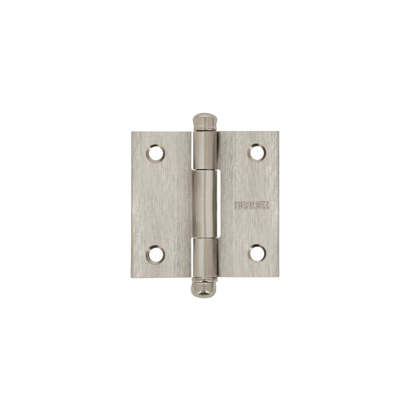 Bisagra cuadrada 2", acero inoxidable, redonda