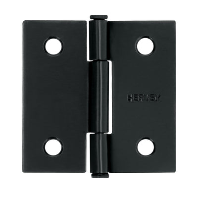 Bisagra cuadrada 2", acero negro mate, cabeza plana, HERMEX