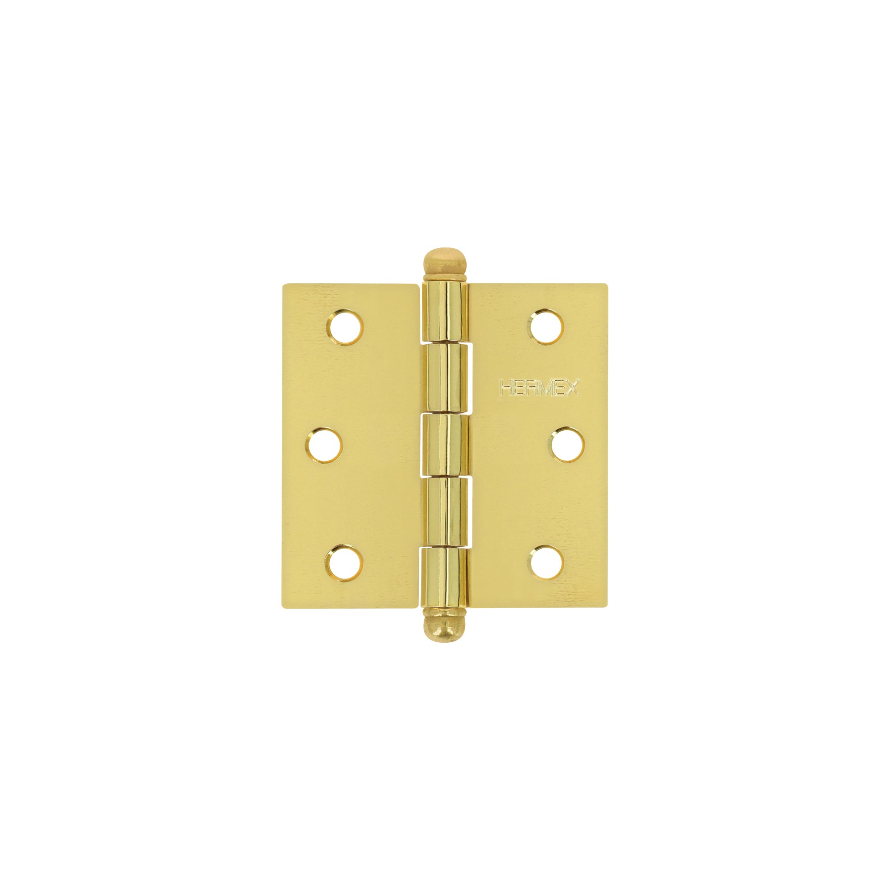 Bisagra cuadrada 2-1/2",acero latonado, redonda
