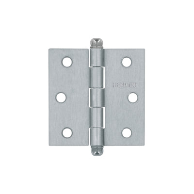Bisagra cuadrada 2-1/2", acero cromo mate, redonda