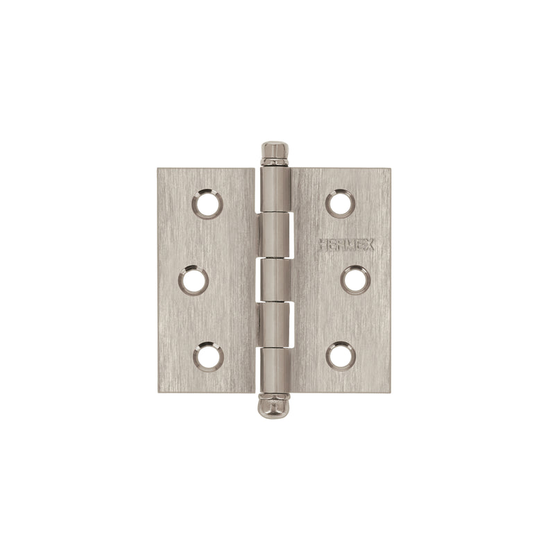 Bisagra cuadrada 2-1/2", acero inoxidable, redonda