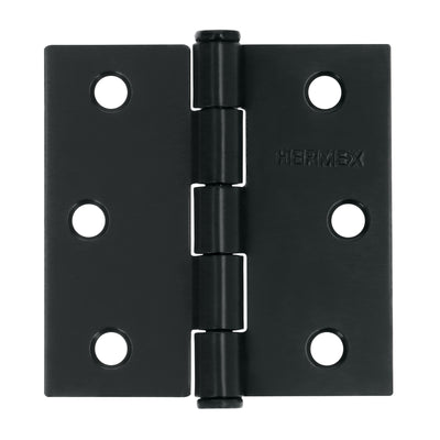 Bisagra cuadrada 2 1/2' acero negro, cabeza plana, Hermex