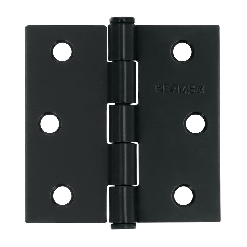 Bisagra cuadrada 2 1/2' acero negro, cabeza plana, Hermex