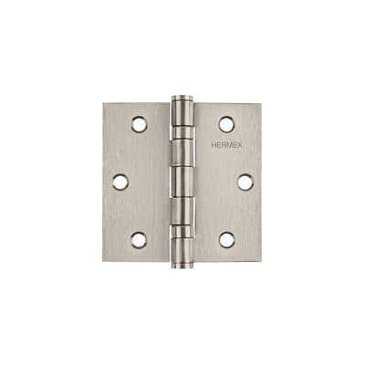 Bisagra cuadrada 3", acero inoxidable, plana