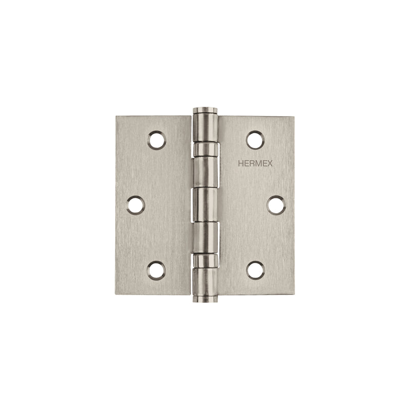 Bisagra cuadrada 3", acero inoxidable, plana