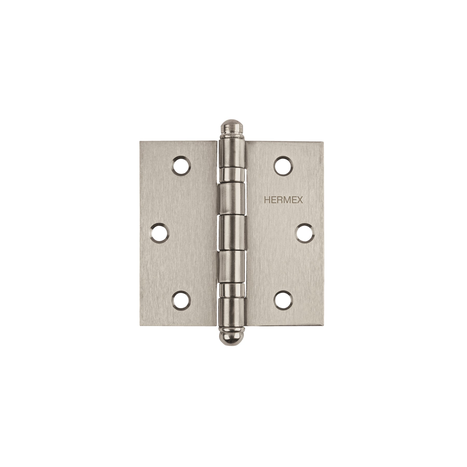 Bisagra cuadrada 3", acero inoxidable, redonda