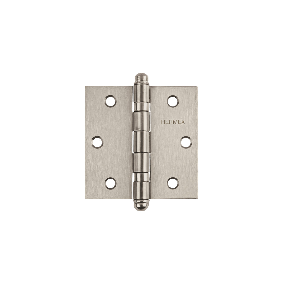 Bisagra cuadrada 3", acero inoxidable, redonda