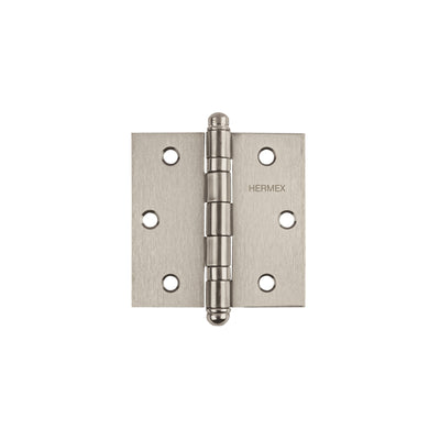 Bisagra cuadrada 3", acero inoxidable, redonda