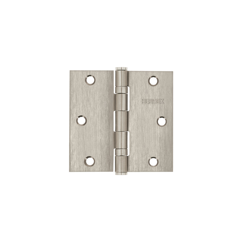 Bisagra cuadrada 3-1/2", acero inoxidable, plana
