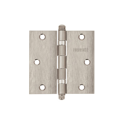 Bisagra cuadrada 3-1/2", acero inoxidable, redonda