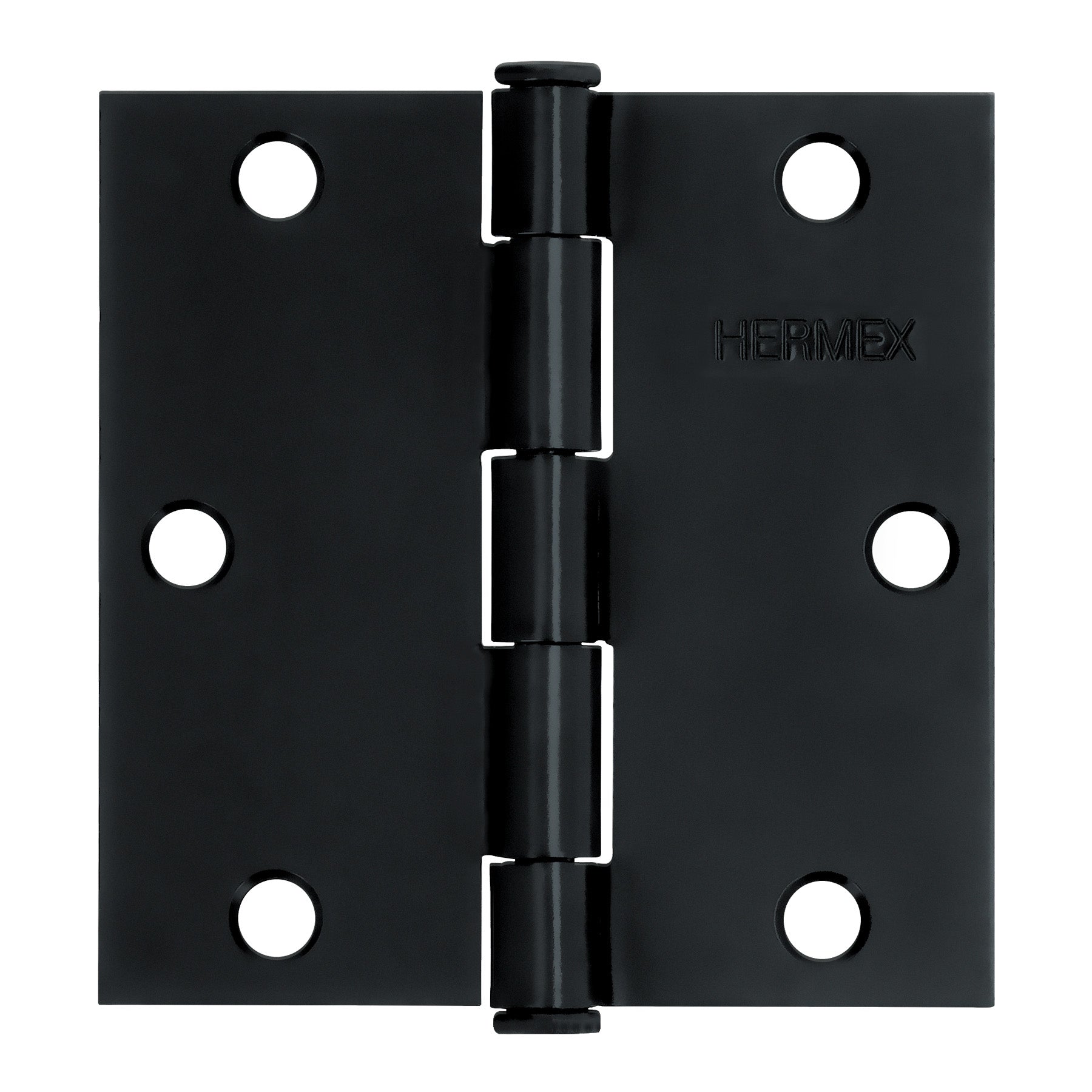 Bisagra cuadrada 3 1/2' acero negro, cabeza plana, Hermex