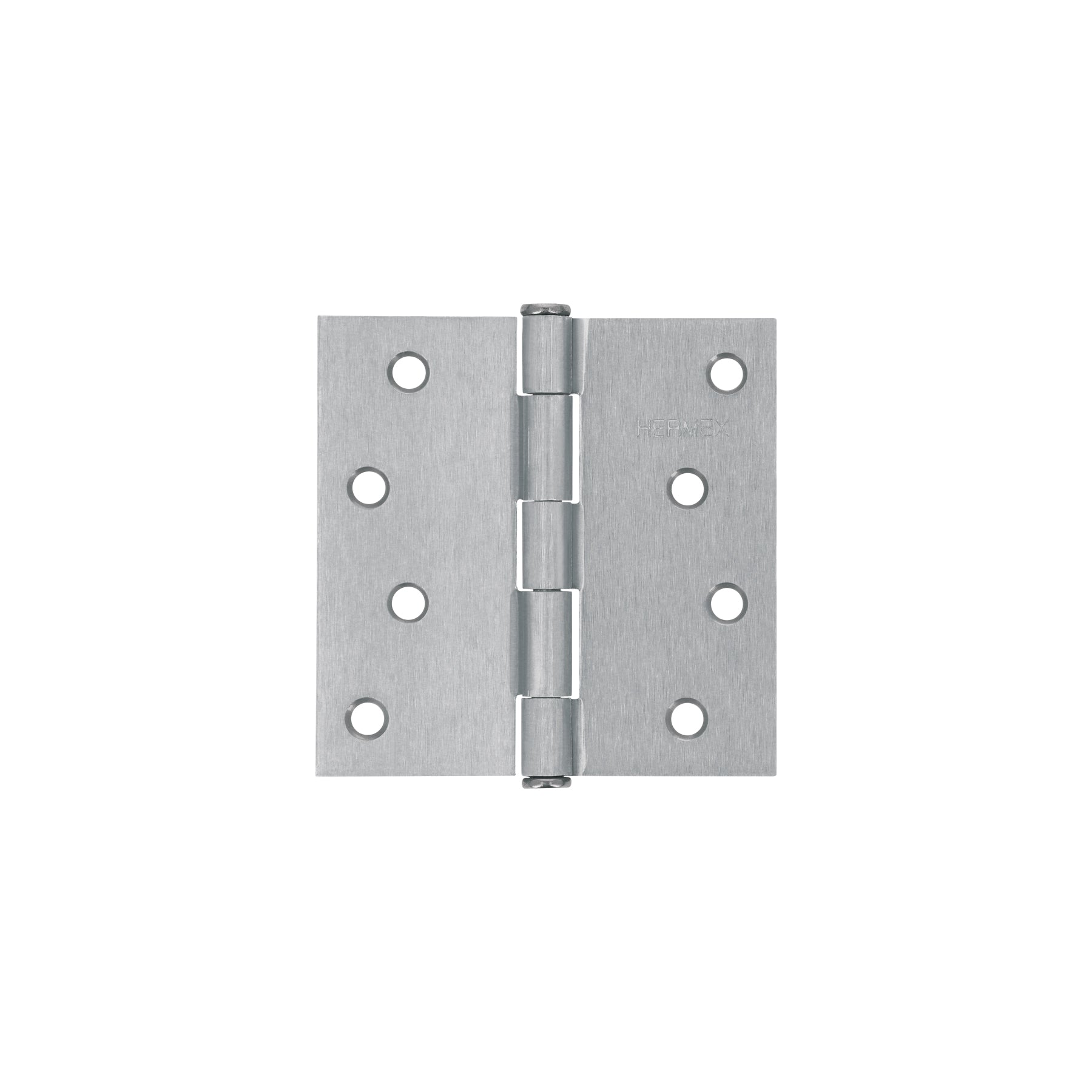 Bisagra cuadrada 4", acero cromo mate, plana