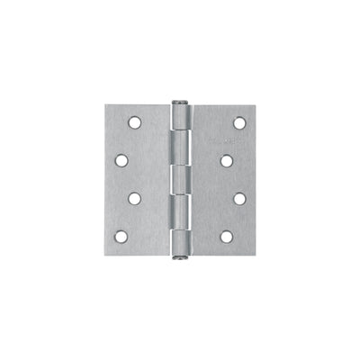 Bisagra cuadrada 4", acero cromo mate, plana