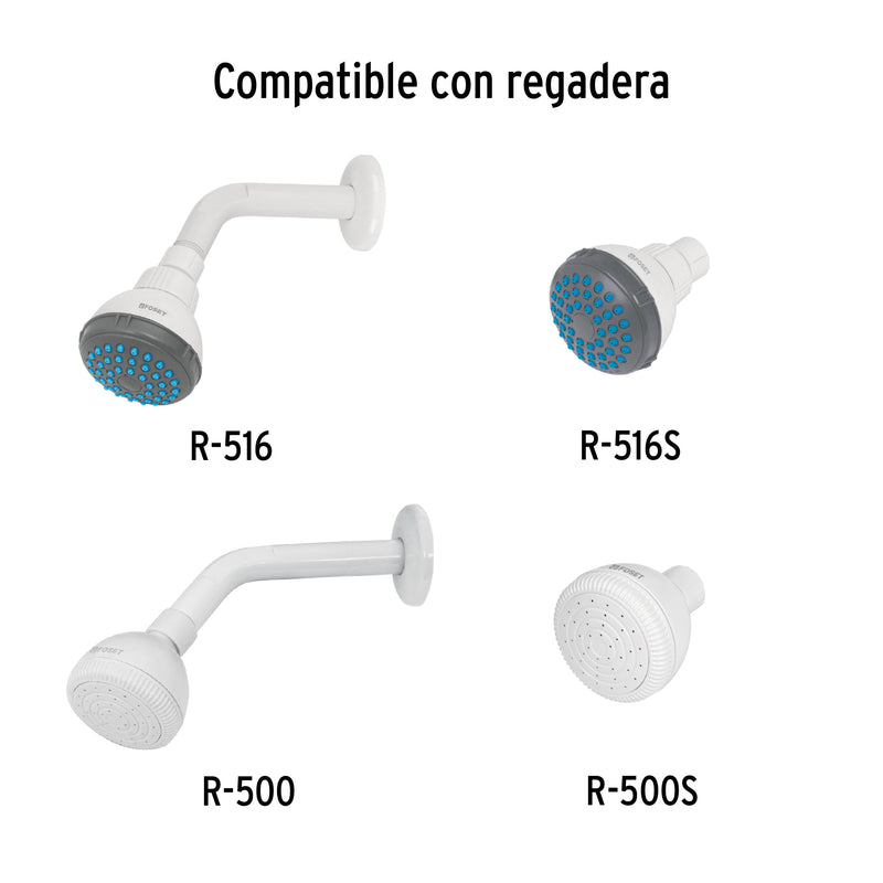 Brazo y chapetón para regadera, Basic