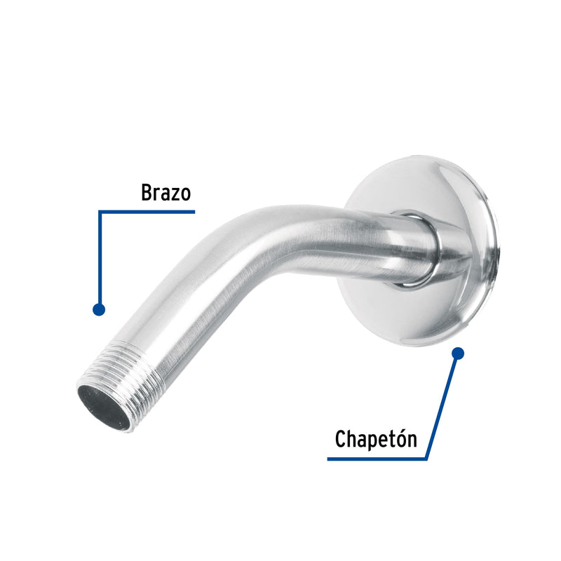 Brazo y chapetón de repuesto para regaderas,acero inoxidable