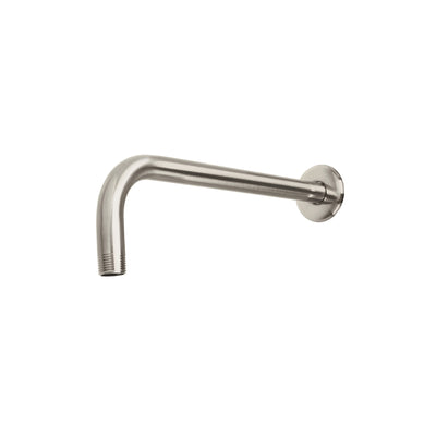 Brazo recto con chapetón para regadera, 40 cm, satín