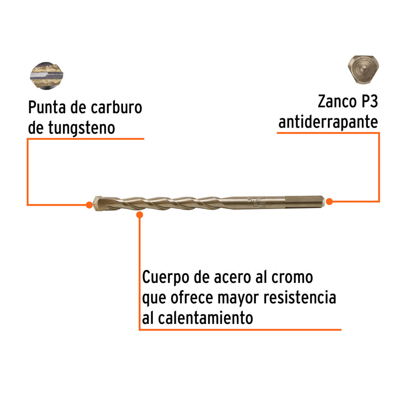 Broca para concreto 10 x 150 mm, Truper