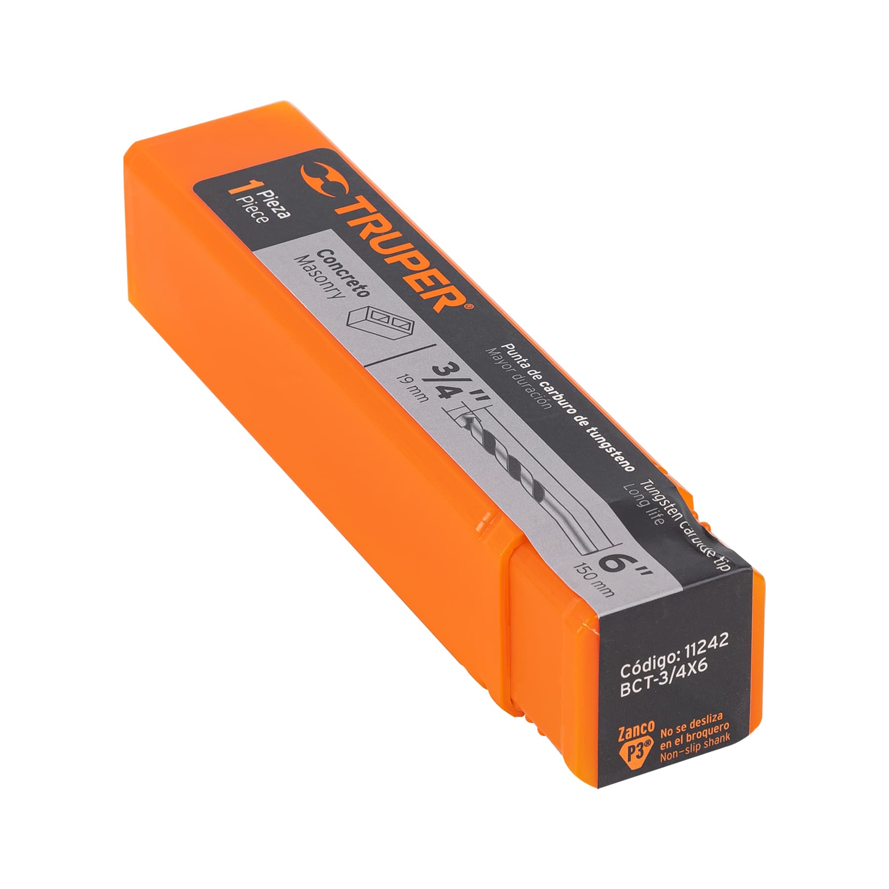 Broca para concreto, 3/4 x 6"