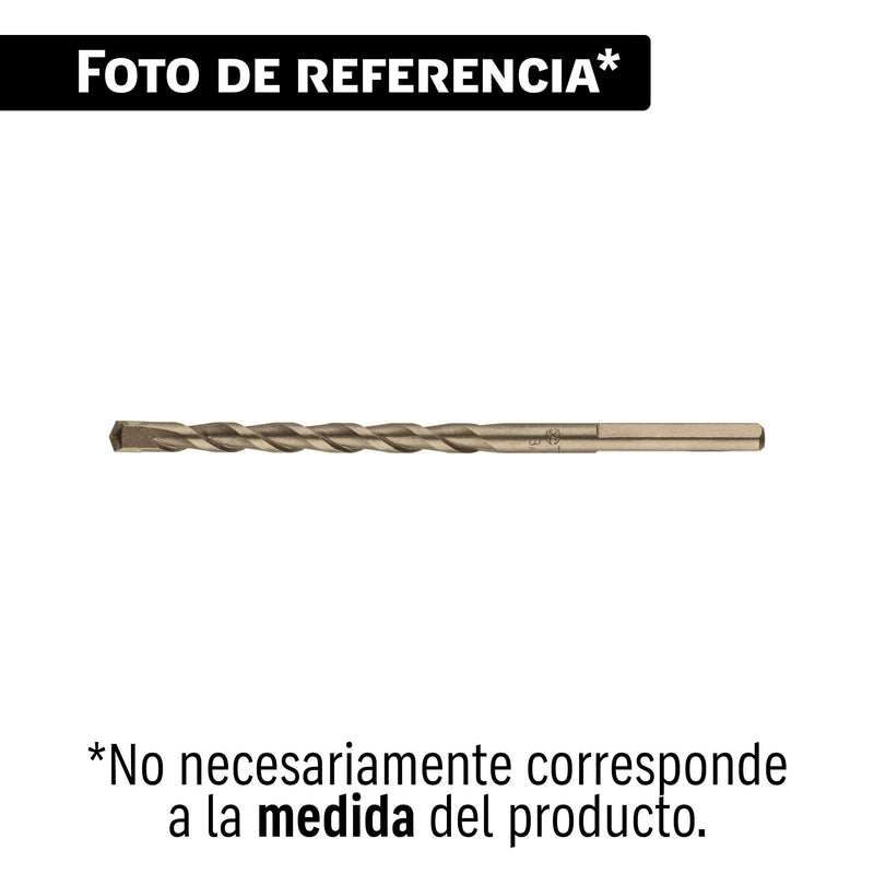 Broca para concreto de 3/8 x 12' en blíster, TRUPER