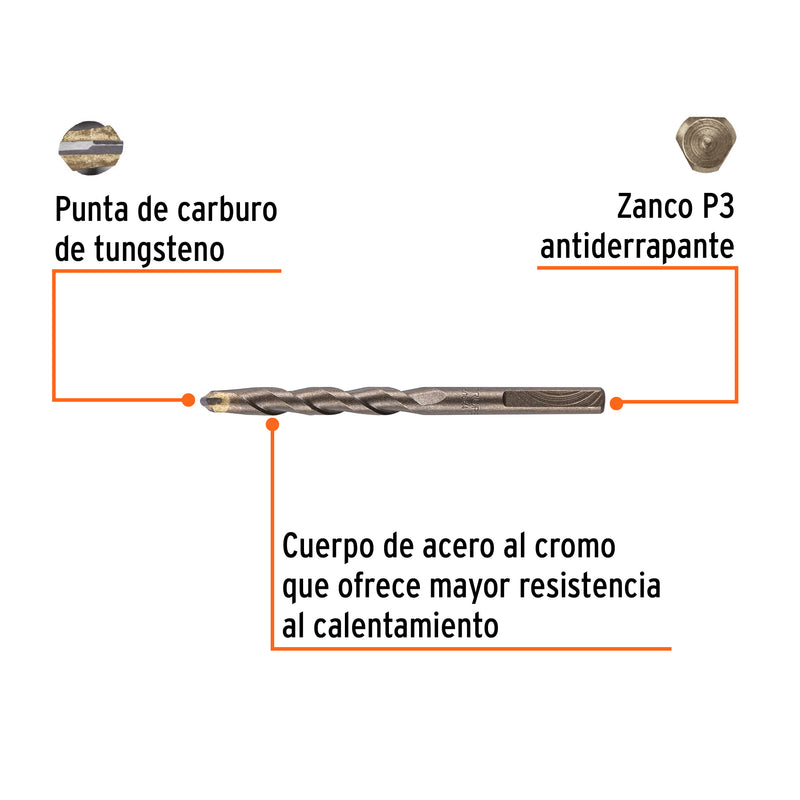 Broca para concreto, 5/16 x 4"