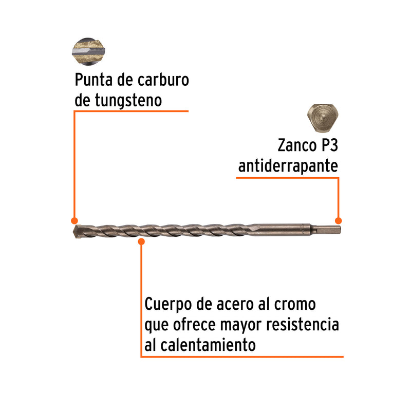 Broca para concreto, 5/8 x 12"