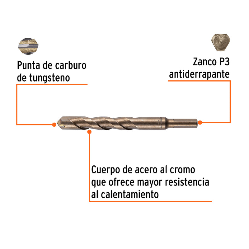 Broca para concreto, 5/8 x 6"
