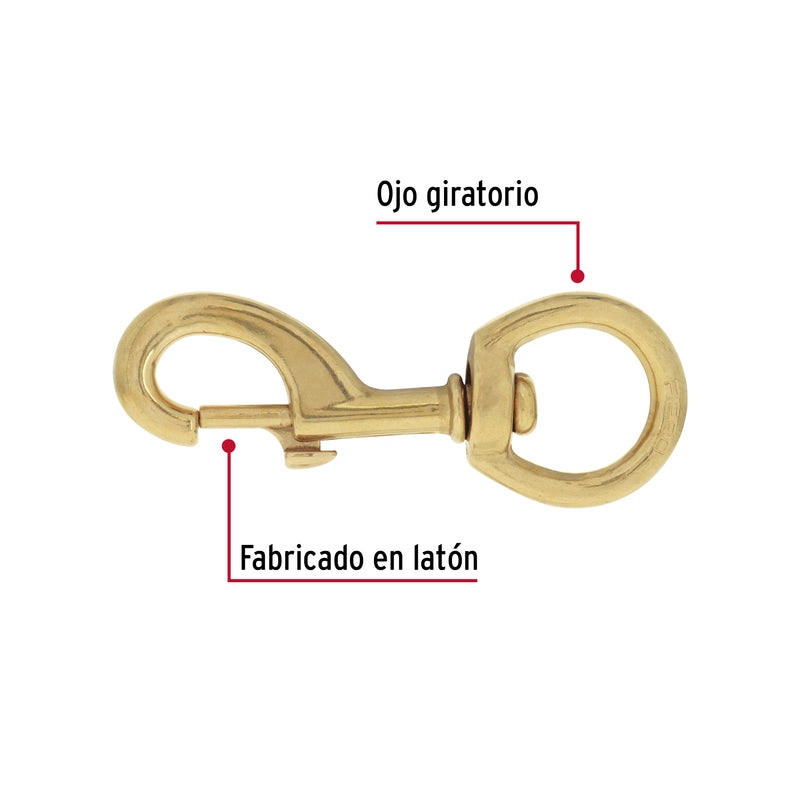 Bandola destorcedora, de latón, 1-1/8"