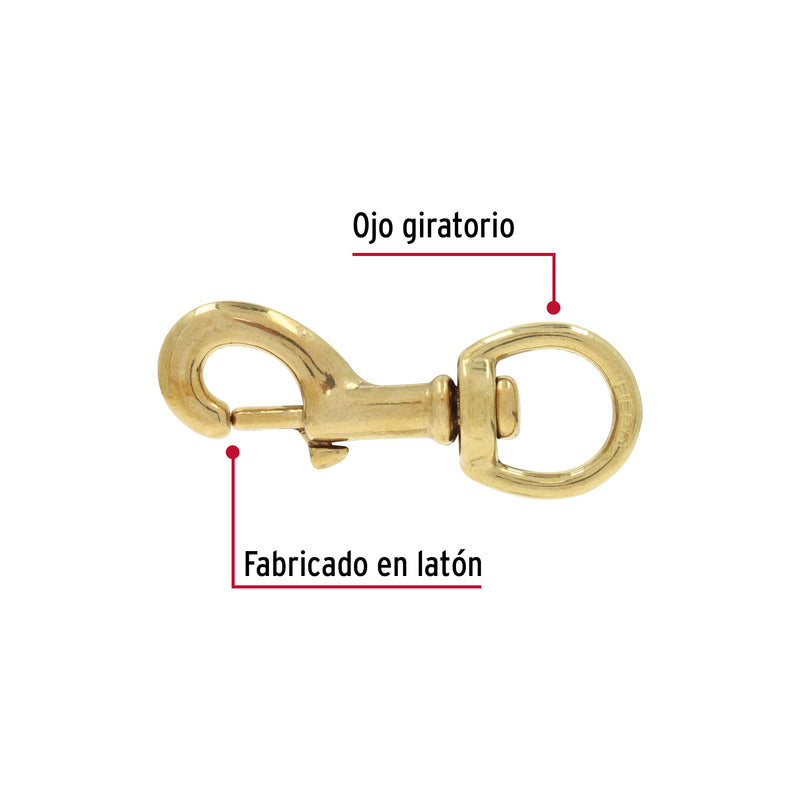 Bandola destorcedora, de latón, 3/4"
