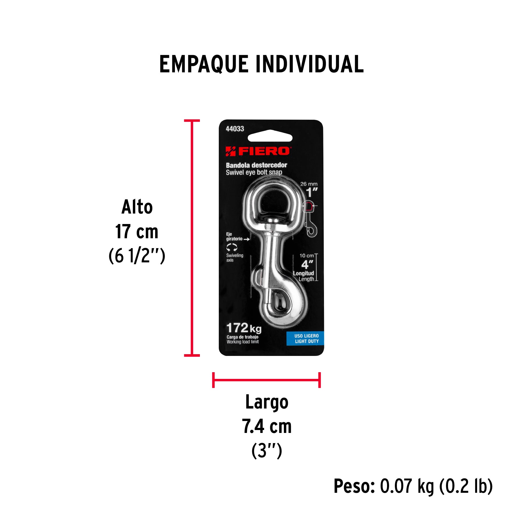 Bandola destorcedora, de zinc, 4¼"