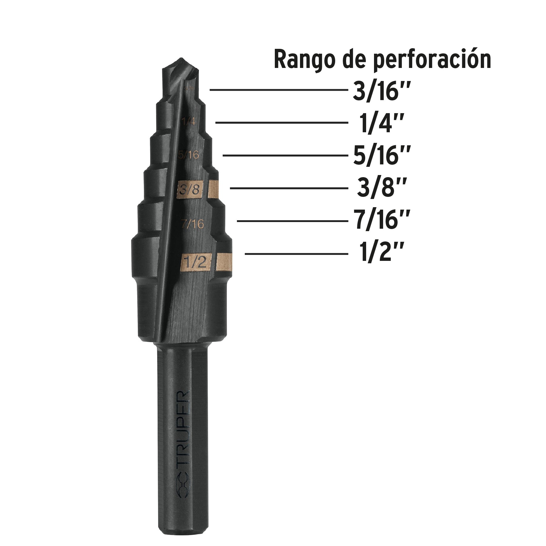 Broca escalonada, 6 escalones