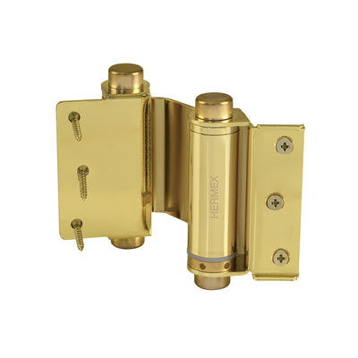 Bisagra doble acción 3", latón