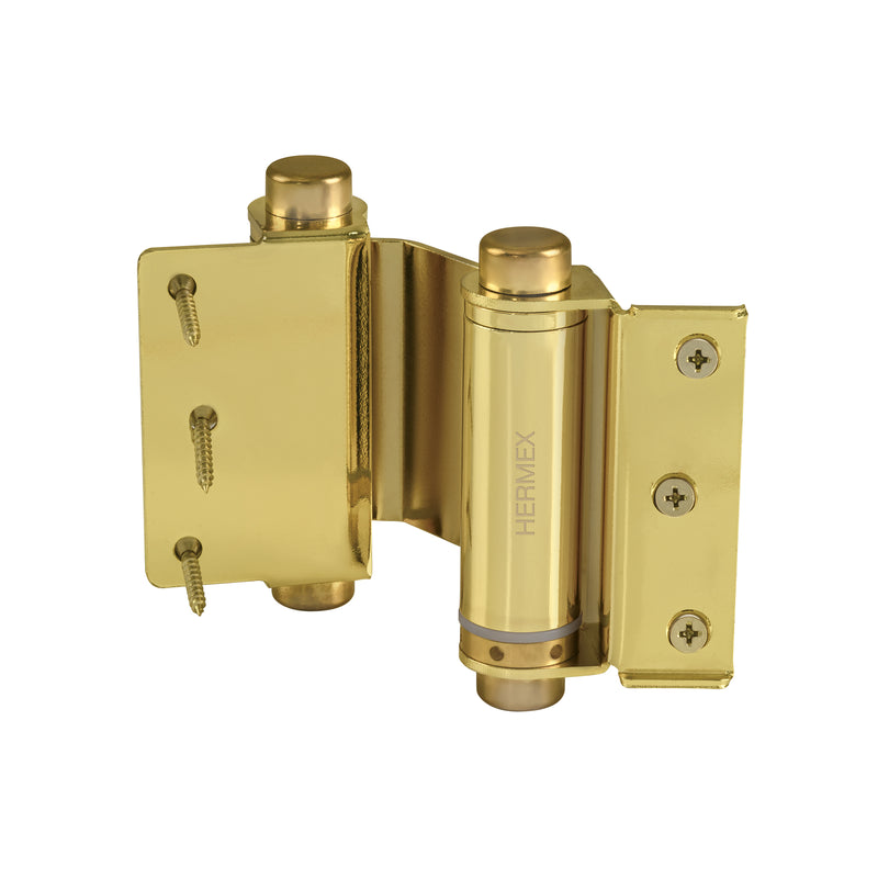 Bisagra doble acción 3", latón