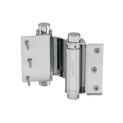 Bisagra doble acción 3", cromo