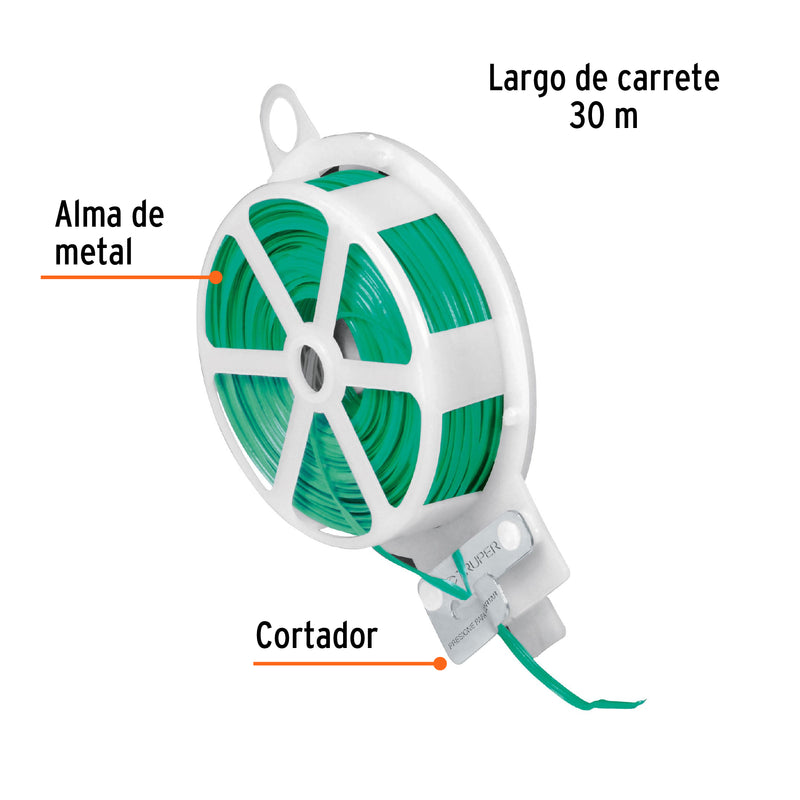 Cinta de amarre con alma de metal, 30 m