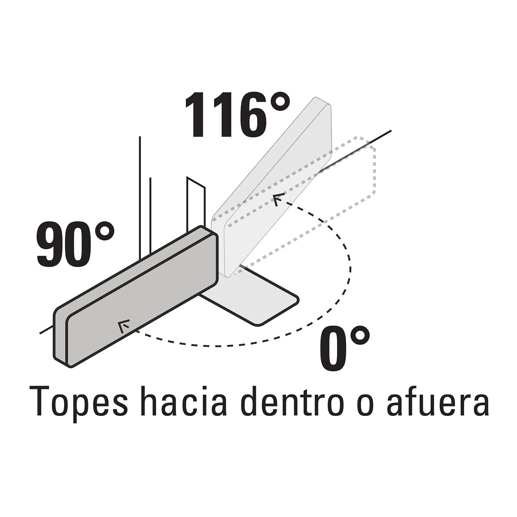 Bisagra de piso, de cromo